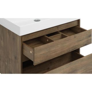 Тумба с раковиной Aquanet Nova Lite 75 дуб рустикальный (2 ящика)